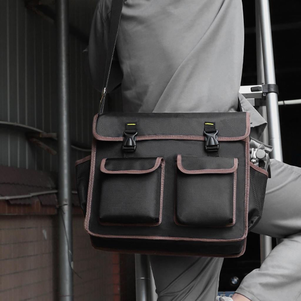 Сумка для инструментов электрика большой вместимости из утолщенной ткани Оксфорд, сумка-мессенджер для ремонта и