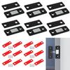 Coollooda Magnetic Catch Latches, Set of 6, Ultra-Thin, Super Strong, Double-Sided Adhesive Door Stopper for Kitchen, Office, Furniture Doors, Cupboar