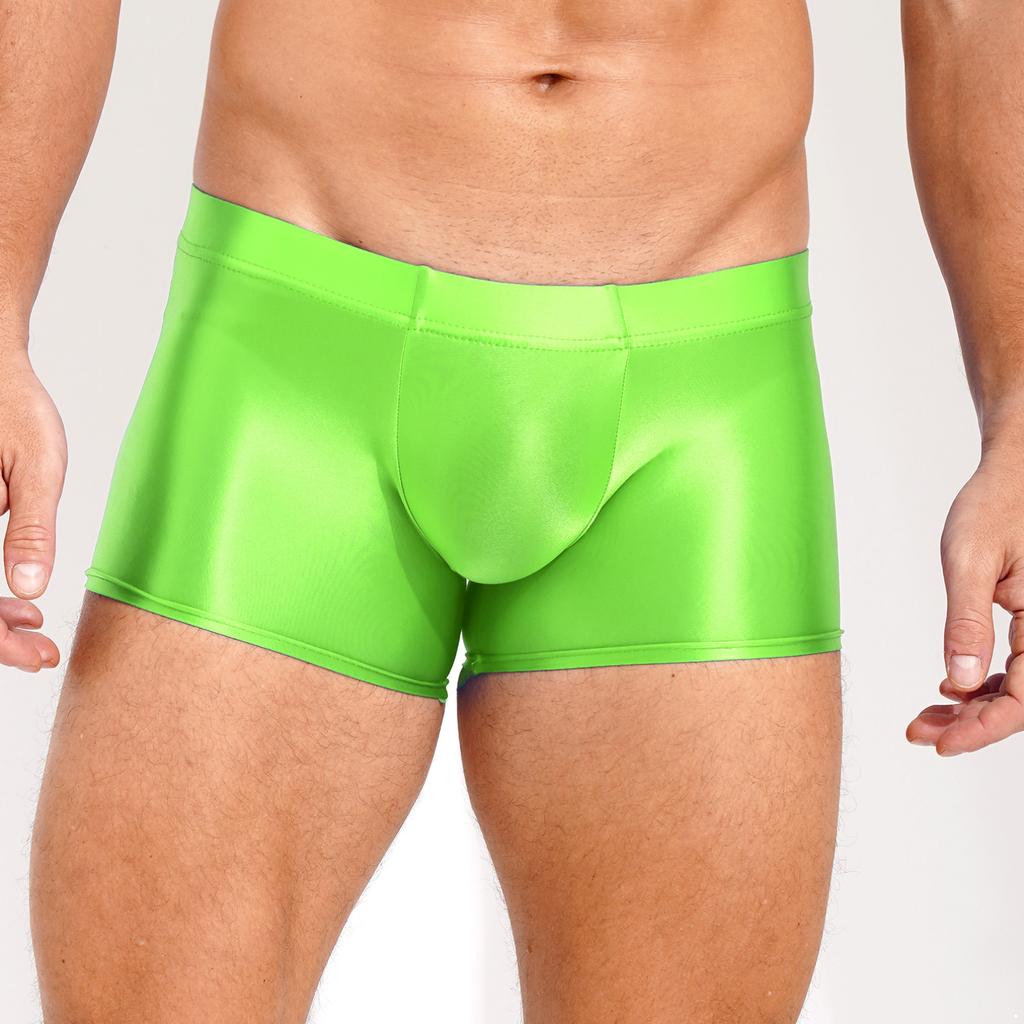 Men's Silky Boxer Briefs Underwear Summer Beach Shorts Bikini Bottoms