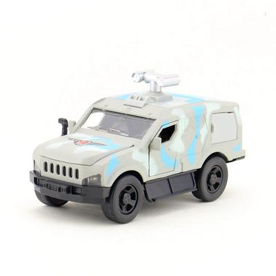 1/32 модель бронированного внедорожника из сплава с откидной спинкой, игрушка-вооруженный автомобиль в стиле милитари, имитация звука и света
