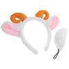 Plush Sheep Headband for Women 1Set Lamb Horn and Tail Party Accessory