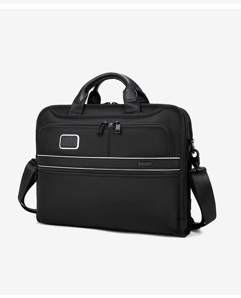 Черно-белый мужской деловой портфель на одно плечо — повседневный, модный и трендовый 
