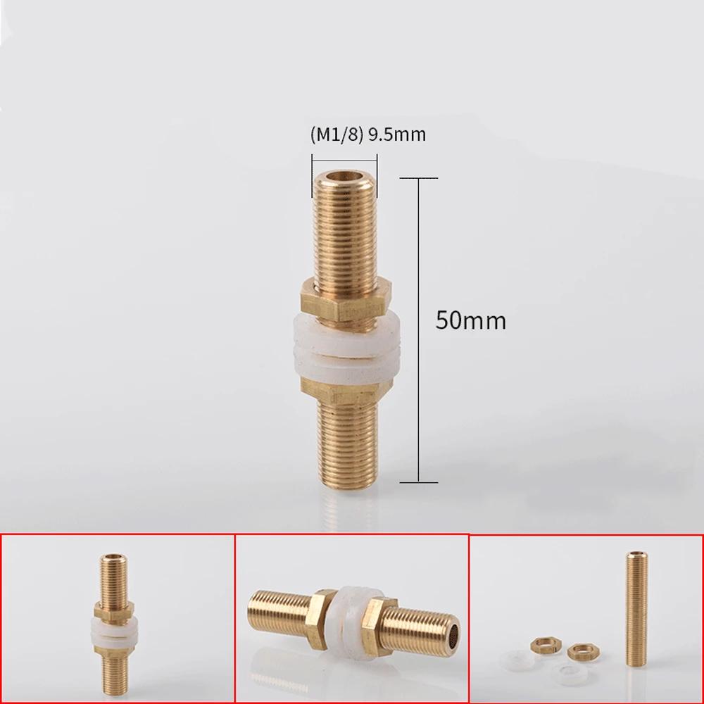 1/8" 1/4" 3/8" 1/2" 3/4" BSPP Наружная полная резьба Бочонок-ниппель Переборочный латунный соединитель Фитинг для бака