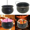 Classical Witches Cauldron Kettle Bucket 12" Black Candy Container Treats Bowl for Halloween Party Supplies Decoration