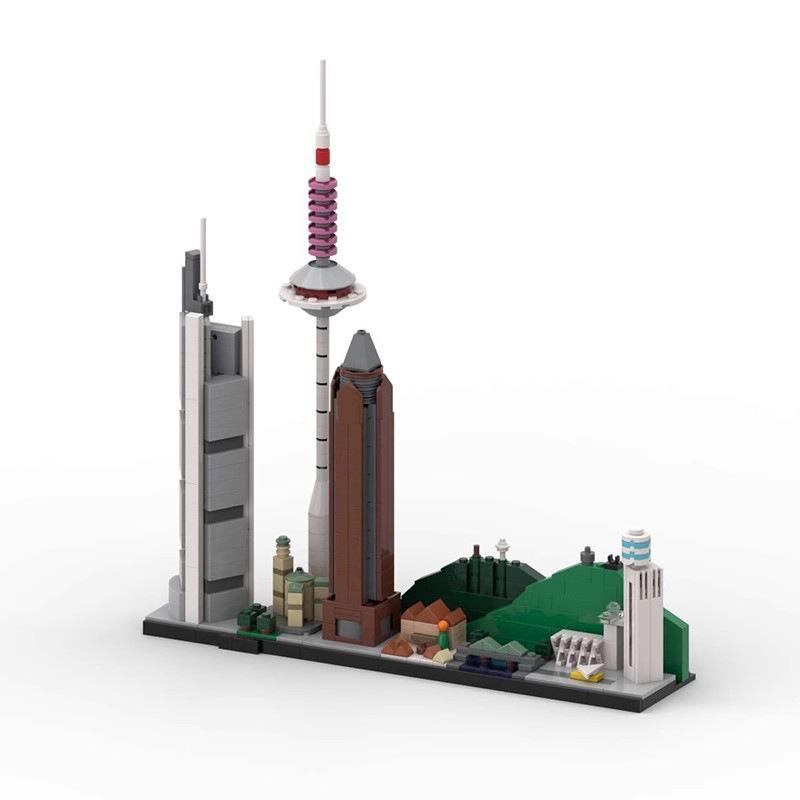 MOC-139607 Compatible Building Block Educational Set – Frankfurt am Main Skyline Architectural Scene Toy