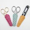 Embroidered Scissors Leather Protective Cover, Scissors Tip Protective Leather Polka Dot Embroidered Scissors Cover