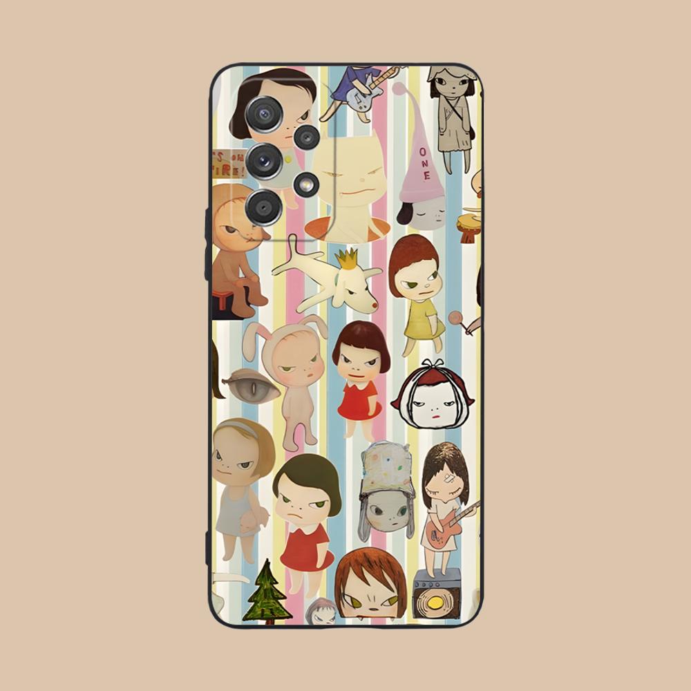 Аниме Чехол для телефона Yoshitomo Nara для Samsung Galaxy M55 54 42 35 34 33 32 23 22 15 14 13 12 F55 5G Цветной Чехол Красивый Чехол