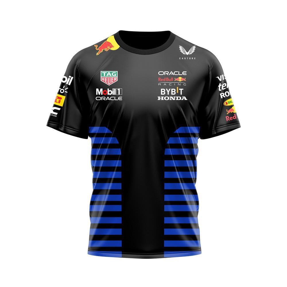 2026 Команда Red Bull Racing 3D-печать Футболка Мужская Летняя С коротким рукавом Формула 1 Автоспорт Спортивная футболка Повседневный Уличный стиль Топ