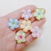 Bulk 100Pcs/Bag 18MM Colorful Plumeria Flower Cabochons Flatback Summer Florals Slime Charms Beads for Phone Case Decoration