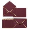 200Pcs A7 Envelope with Gold Border Christmas Envelopes for 5x7 Card V Flap Envelopes for Office Wedding Gift Cards Invitation