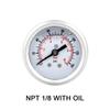 MAIRUIKESI Liquid filled Price Pressure Gauges 40mm(1.5")  Back Connection Stainless Steel Case Brass Joint Water Gas Manometer