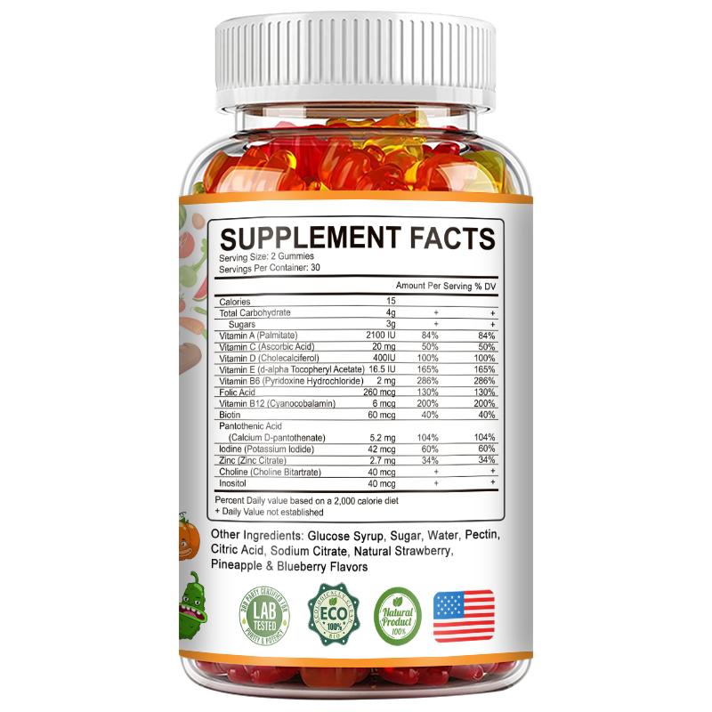 Vitamin A, Vitamin C, Vitamin D, Vitamin E, Iodine, Zinc, 60 Count Dietary Supplement