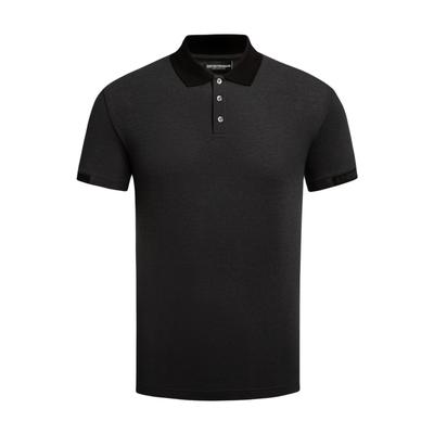 Мужская футболка-поло с коротким рукавом и логотипом на манжете, боковыми разрезами SS25, мужские поло EM000571-AF12330-UC001