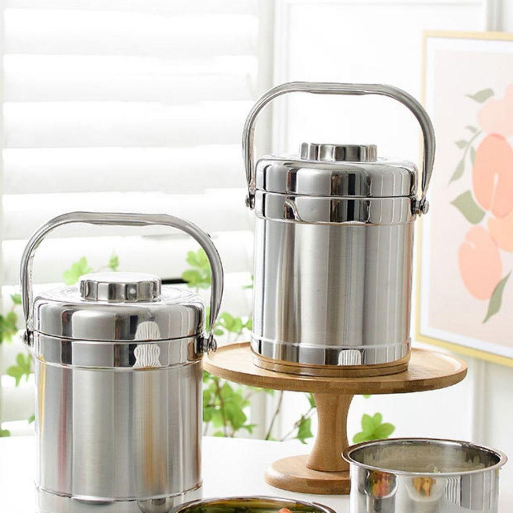 Large Capacity Food Storage Containers 1.3/1.9L Insulated LunchBox Thermos Lunch Box  School