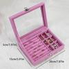 New Transparent Window Large Capacity Jewelry Storage Box, Simple And High-End Ring Necklace Jewelry Storage Display Box