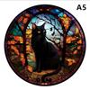 Кошка A3 A4 A5 Деревянная головоломка Для взрослых Дети Игрушки Дерево DIY Поделки Круглая форма Праздничный подарок Строительные блоки Декор для дома
