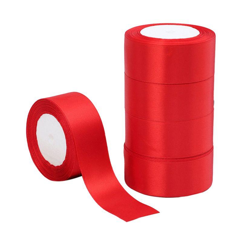 22 метра/рулон 4 см атласная лента для поделок бант подарочная упаковка банты изготовление цветочных букетов своими руками венки вечеринка свадебный декор