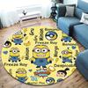 Despicable Minions Round Area Rug Carpet Rug For Living Room Bedroom Sofa Playroom Decor Nonslip Floor Mat