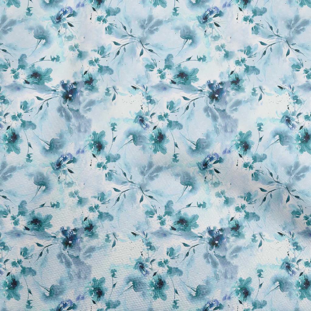 oneOone Хлопковая гибкая серая ткань Абстрактная акварельная цветочная ткань для шитья Напечатанная ткань для рукоделия во дворе 40 дюймов