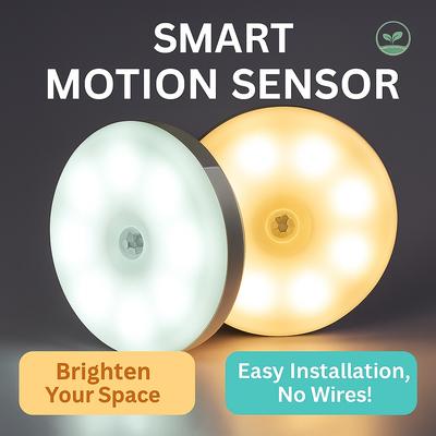 Светодиодный светильник с датчиком движения, беспроводной ночник под шкафом, лампа для шкафа, умная настенная индукционная лампа для тела, домашний декор