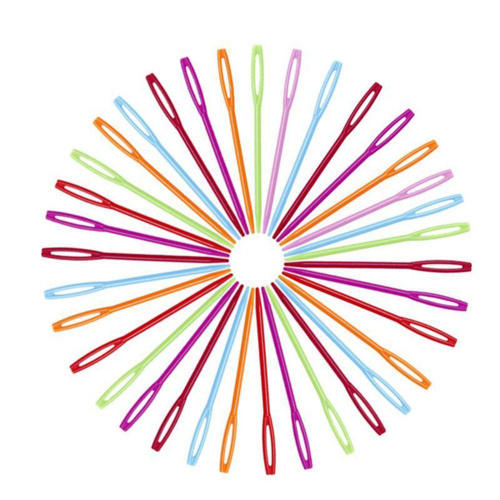 Plastic Plastic Needles DIY Craft Sewing Needle Tool ABS Knitting Needles  Kids DIY Toys