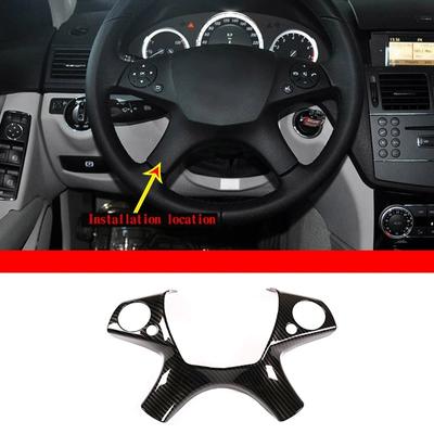 Для Mercedes-Benz C-Class E-Class W204 W212 2007-2013 ABS углеродное волокно рулевое колесо декоративная крышка наклейка автомобиля