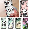 Чехол для телефона Apple iPhone 17 Pro Max 14 12 15 Pro 7 8 11 17e XR XS MAX 13 Air 16 Funda Чехол для телефона Мультяшный Милый Панда