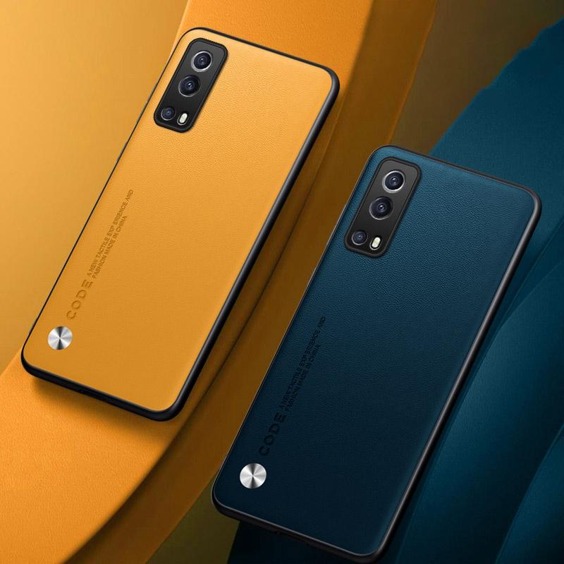 Роскошный чехол из искусственной кожи для Vivo Y52 Y72 5G, задняя крышка, матовый силиконовый чехол для телефона с полной защитой для Vivo iQOO Z3 iQOOZ3 Coque