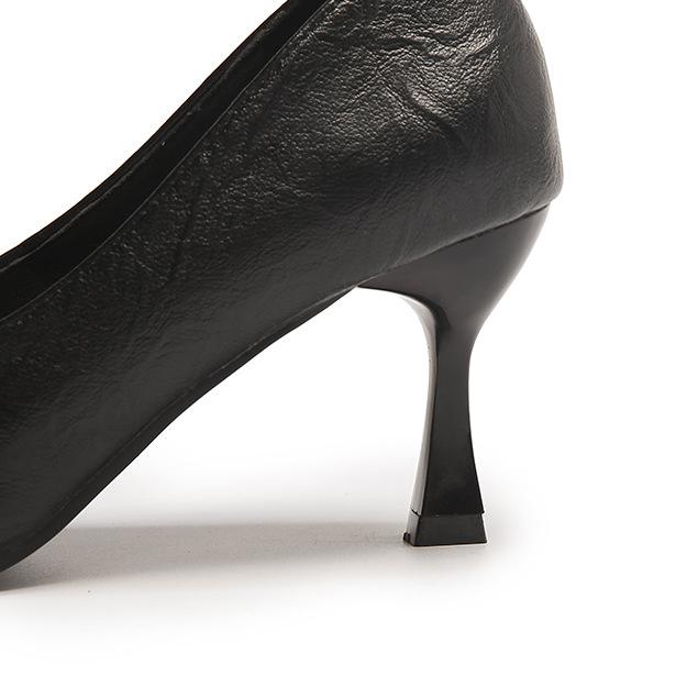 Сексуальные туфли на высоком каблуке, осенние и зимние модели, модные туфли из мягкой кожи с острым носком, большие размеры, одинарные туфли, женская обувь