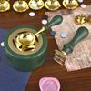 2/3Pcs Set Retro Sealing Wax Furnace Stove Pot Wood Handle Sealing Wax Spoon Wax Sealing Decorative For Candle Stamp Wax Stamp