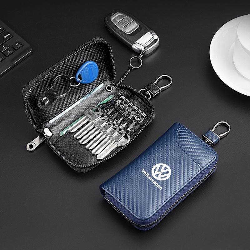 Carbon Fiber Car Driver's Licence Organiser Insurance Card Holder Wallet Purse for Volkswagen Vw Passat Jetta Polo Touran Golf
