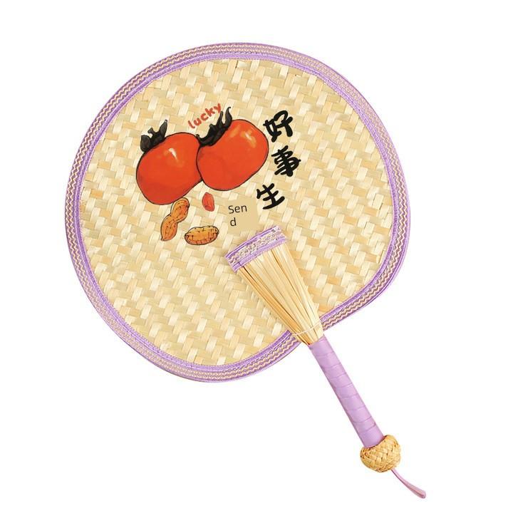Large Traditional Hand-Woven Summer Fan, Baby Mosquito-Repellent Banana Leaf Fan, Children's Small Fan