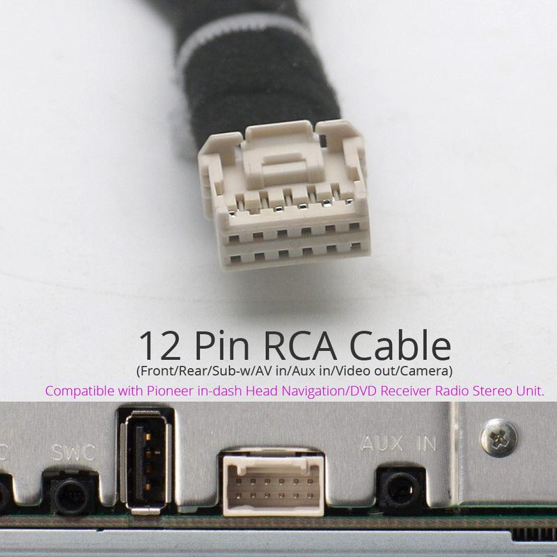 Car Radio Stereo Audio USB AUX Cable Adapter Mic AV RCA Power Wire Harness for Pioneer DMH-130BT AVH-240EX DMH-240EX DMH-340EX