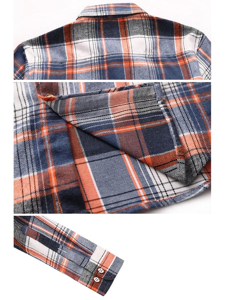 2023 Men's Plaid Casual Short Sleeve Shirt with Double Pockets - Summer Fashion, Large Size