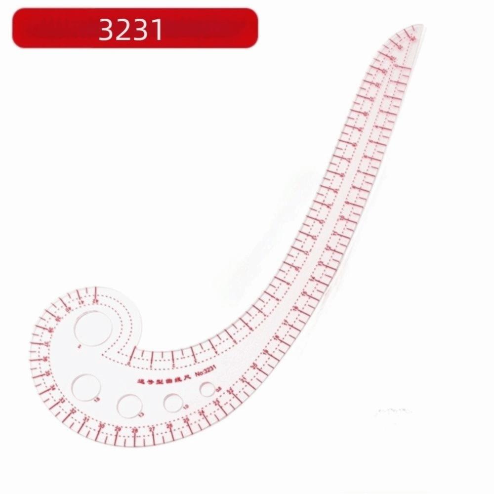 Flexible French Curve Ruler High Precision Clear Lines Dressmaking Ruler High Accuracy Plastic Tailoring Template