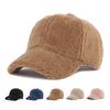 Женская зимняя плюшевая шерстяная бейсболка Sun Hat, однотонная кепка от солнца