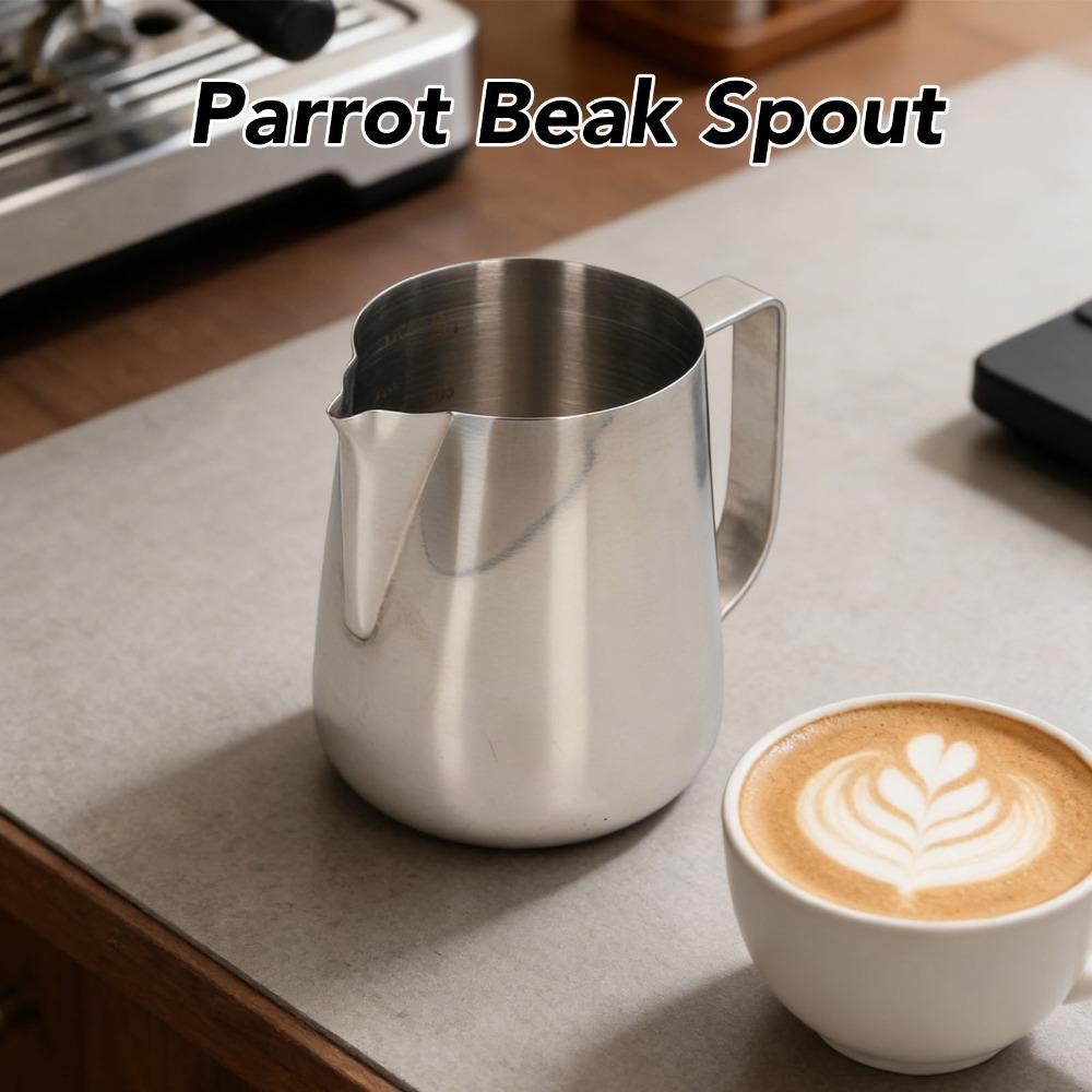 Anti-Drip Spout Milk Frothing Pitcher Coffee Steaming Pitcher  For Hot Chocolate