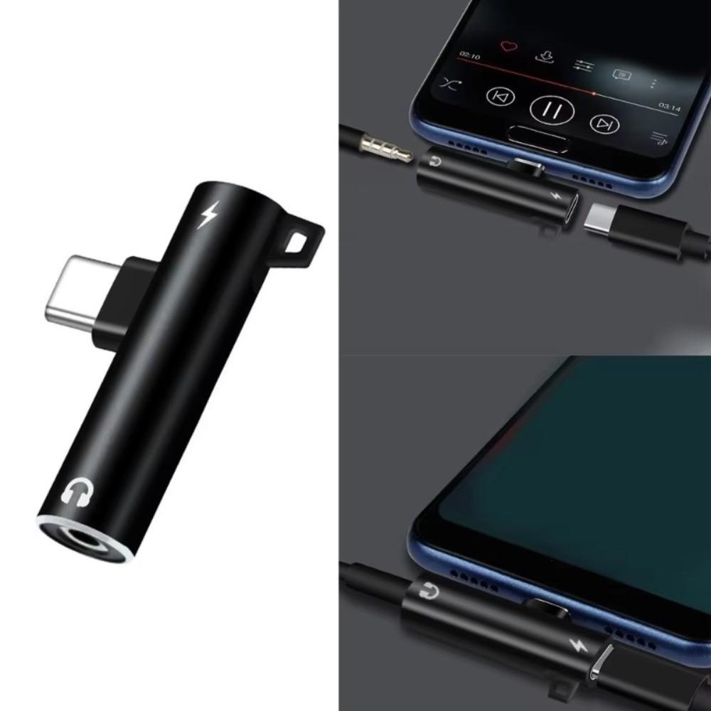Aluminum 3.5mm Adapter 2 in 1 Type C Adapter Upgrade Audio Splitter For Multiple Devices
