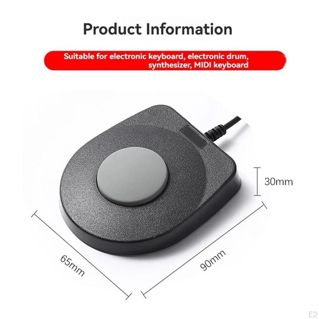 Electronic Drum Sustain Pedal Black Tone Modules Multifunction Sturdy Music Instrument Accessories