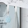 Multi-Purpose Door Hooks Free Punching Frameless Shower Hook Towel Rack Robe Hooks Storage Hanger
