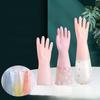 Extended Household Dishwashing Gloves: Waterproof Cleaning Work Gloves