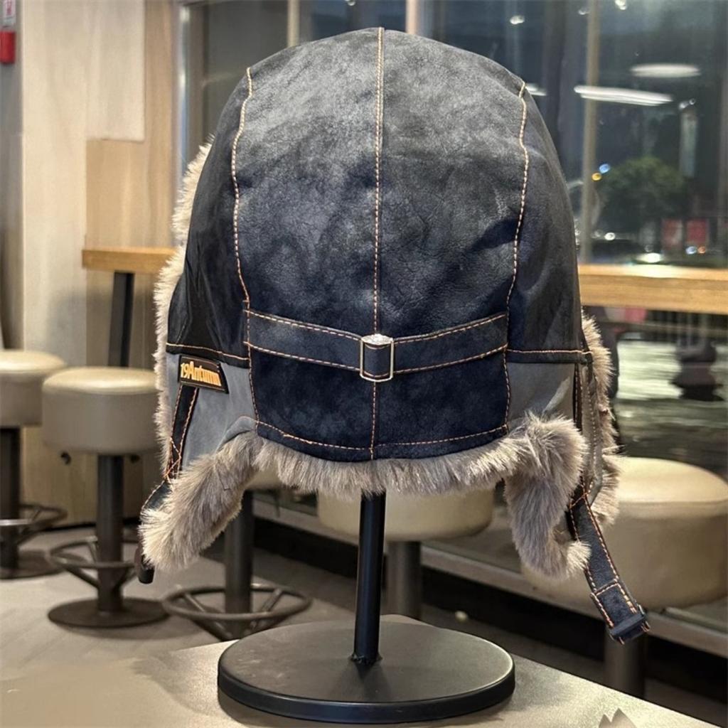 Winter Men's Winter Lei Feng Hat Korean Version Trendy Women's Ear Protection Hat Cat Embroidery Autumn and Winter Mask Hat