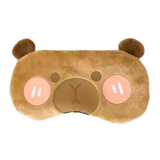 Капибара светонепроницаемый чехол для глаз с эластичной лентой плюшевый мультяшный зверь компресс на глаза для мужчин и женщин путешествия сон затемняющий чехол для глаз