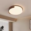 Pre-Owned Wabi-Sabi Cloud Cream Ceiling Light, Retro Walnut Finish for Living Room or Bedroom
