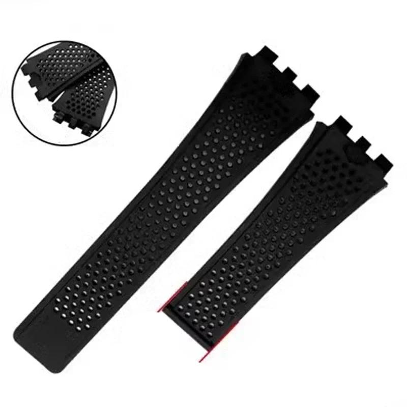 Совершенно новый силиконовый ремешок для часов для часов серии TAG HEUER Carrera, ремешок для мужских часов с вогнуто-выпуклым интерфейсом, браслет