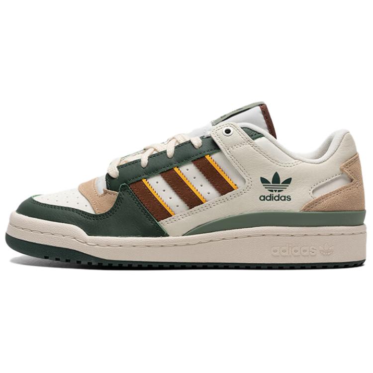 adidas Оригинальные FORUM Износостойкие Низкие кеды для скейтборда Унисекс Белые Зеленые Коричневые Кроссовки JP9966