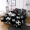 Simple Sport Ball Black White Bedding King Size Soccer Comforter Cover Set 3D Boys Bedroom Decor Football Duvet Cover Sets