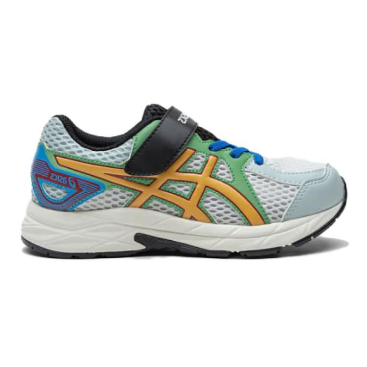 Asics Contend Lightweight Breathable Supportive Running Shoes Kids Sneakers White Blue Green 1014A356-100