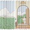 Мультяшный Кролик Милый Штора Высокое Затенение Цветы Штора Женская Комната в Общежитии Детская Комната Спальня Утепление Толстая Блэкаут Штора