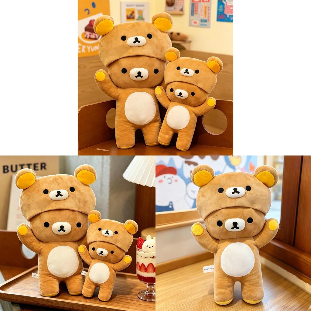 Плюшевая игрушка-подушка Rilakkuma с наполнителем из полипропиленового хлопка для детей и подростков